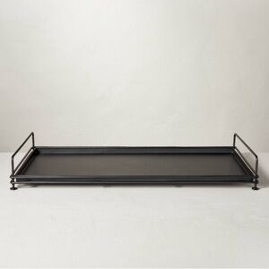 Hearth & Hand Magnolia Black Boot & Shoe Tray Decorative Metal Entryway NEW